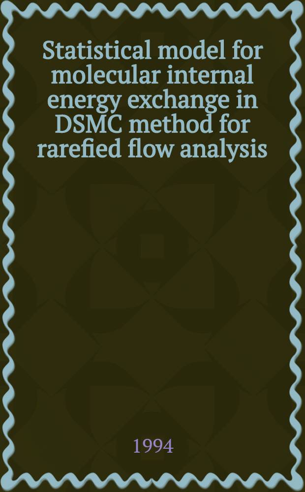 Statistical model for molecular internal energy exchange in DSMC method for rarefied flow analysis