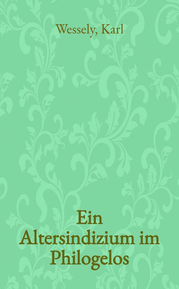 Ein Altersindizium im Philogelos