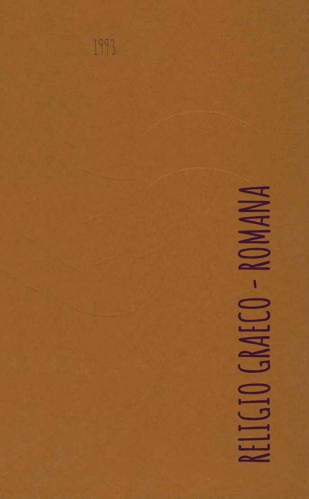 Religio graeco - romana : Festschrift für Walter Pötscher