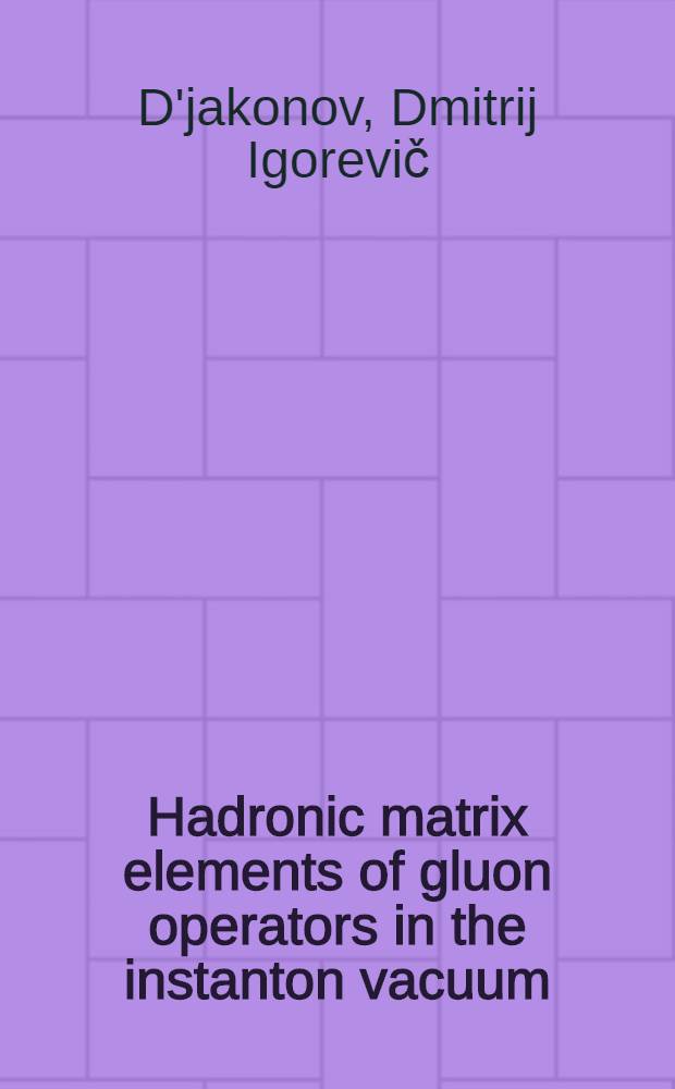 Hadronic matrix elements of gluon operators in the instanton vacuum
