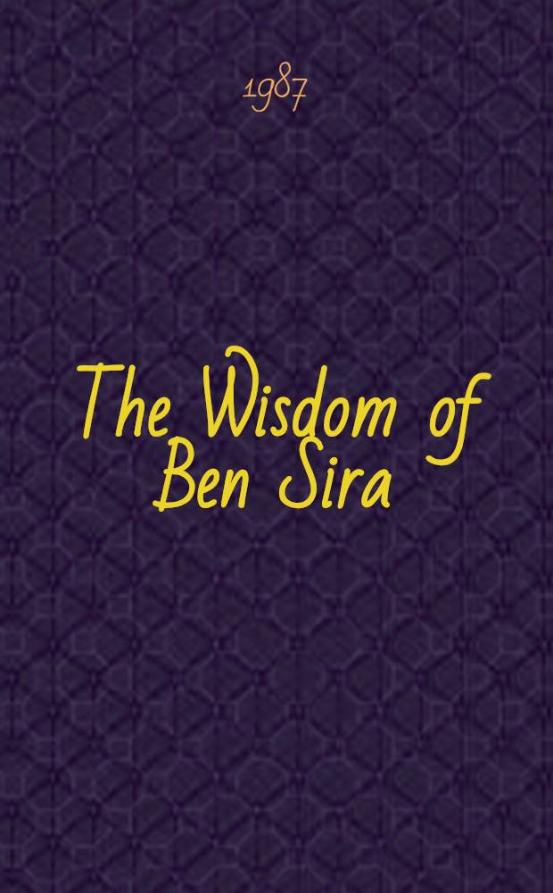 The Wisdom of Ben Sira