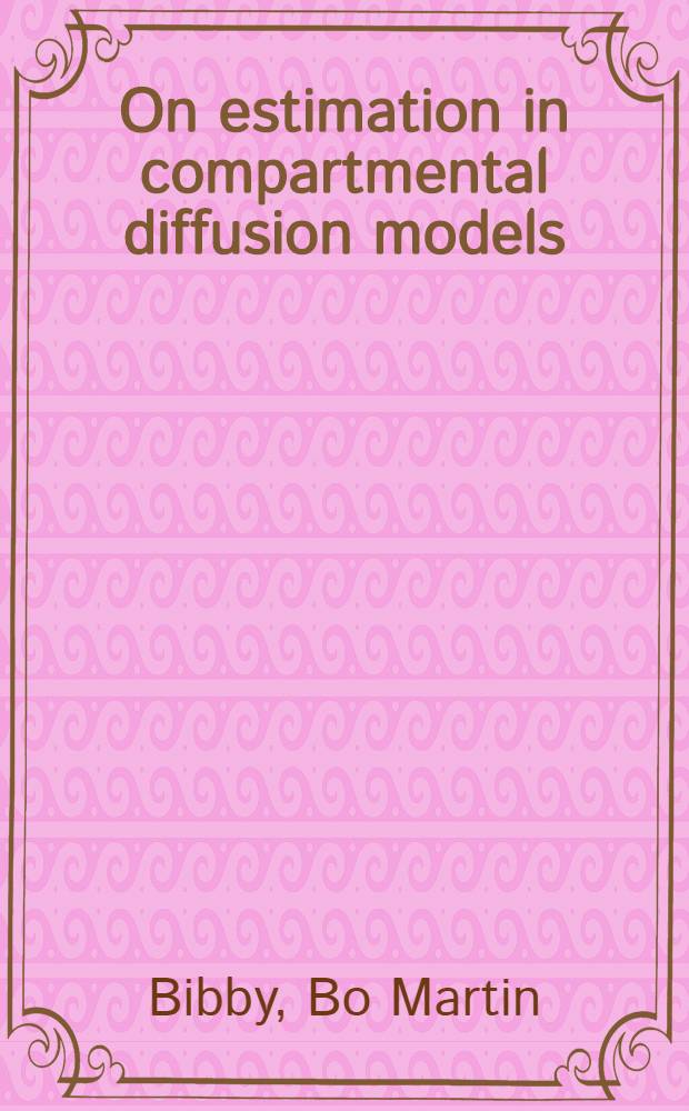 On estimation in compartmental diffusion models