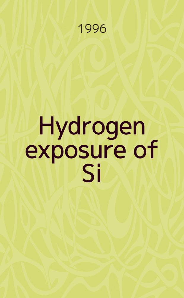 Hydrogen exposure of Si(111) surfaces and reconstructions of SiC(0001) surfaces studied with scanning tunneling microscopy : Akad. avh. = Обработка водородом поверхности Si(111) и восстановление поверхности SiC(0001),изученные методом сканирующей тунельной микроскопии. Дис..