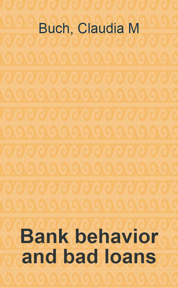 Bank behavior and bad loans : Implications for reforms in Eastern Europe