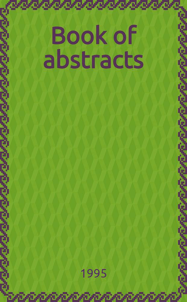 Book of abstracts