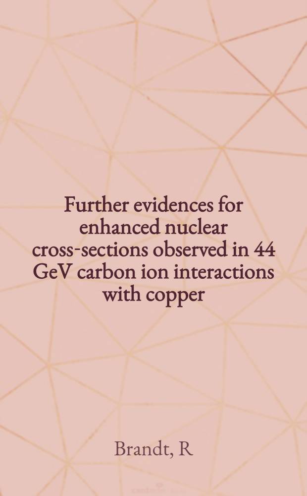 Further evidences for enhanced nuclear cross-sections observed in 44 GeV carbon ion interactions with copper = Финские писатели.