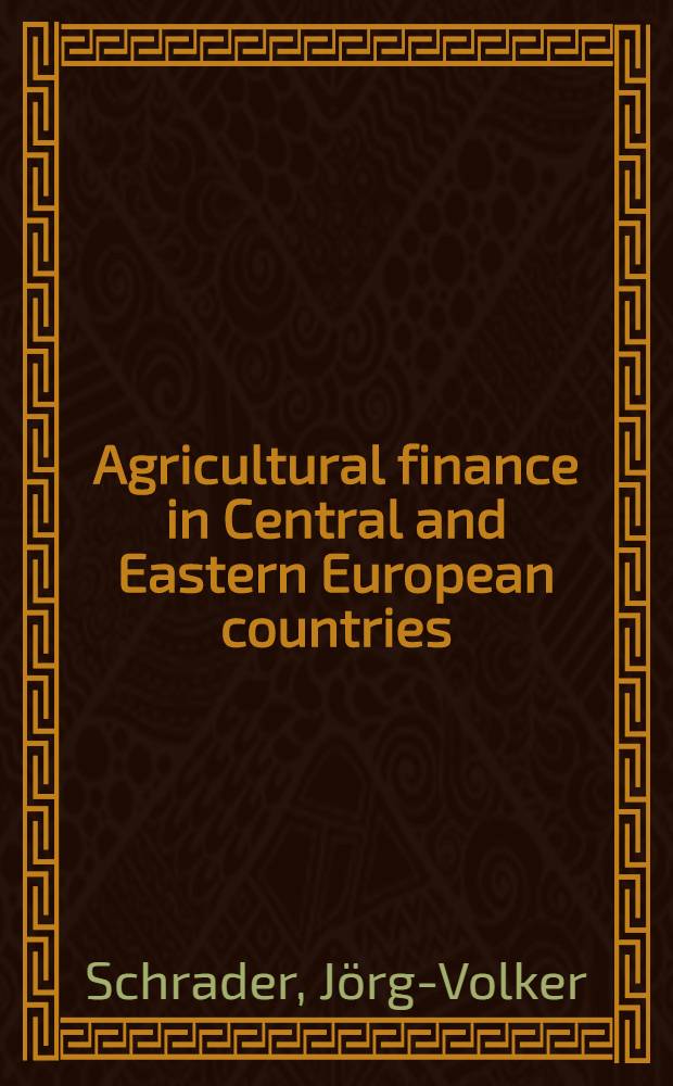Agricultural finance in Central and Eastern European countries ( CEEC ) : The case of Poland = Сельскохозяйственные финансы в странах Центральной и Восточной Европы.
