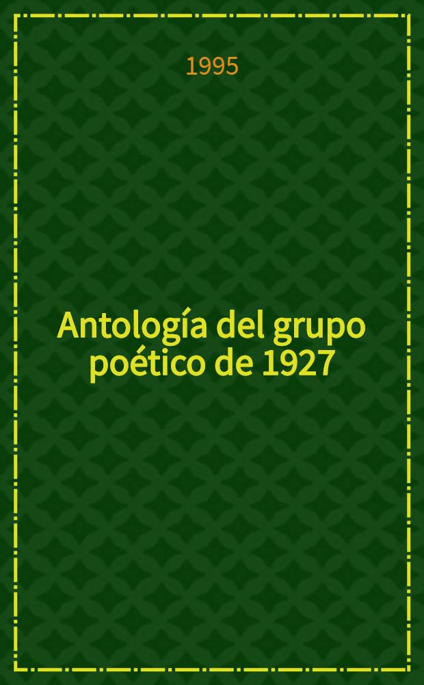Antología del grupo poético de 1927