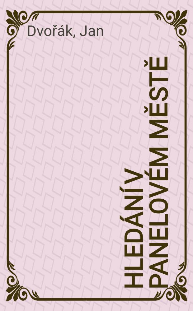 Hledání v panelovém městě : Román