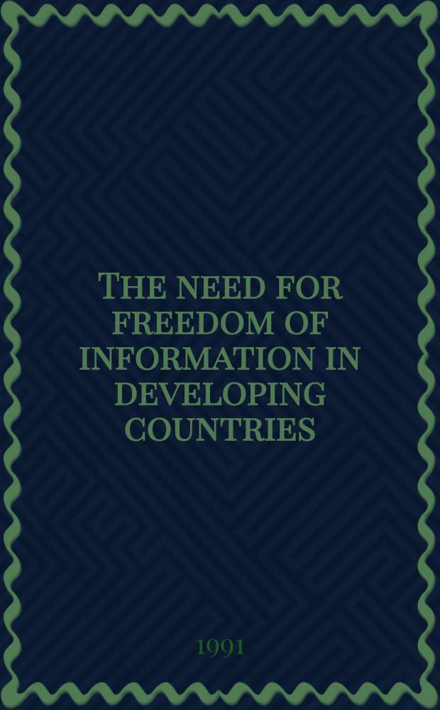 The need for freedom of information in developing countries