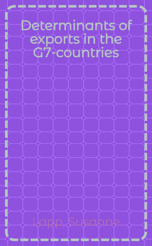 Determinants of exports in the G7-countries
