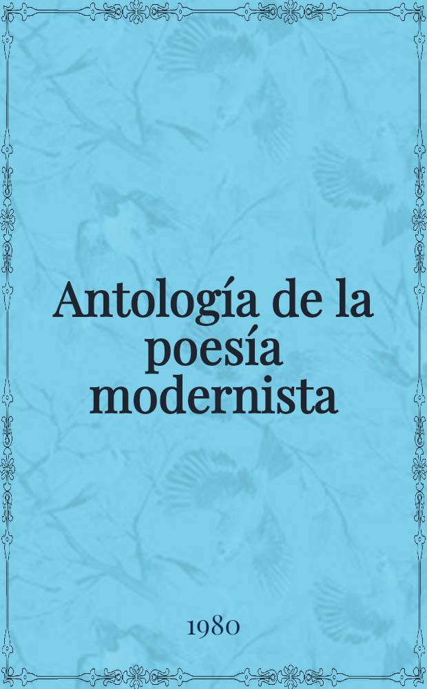 Antología de la poesía modernista