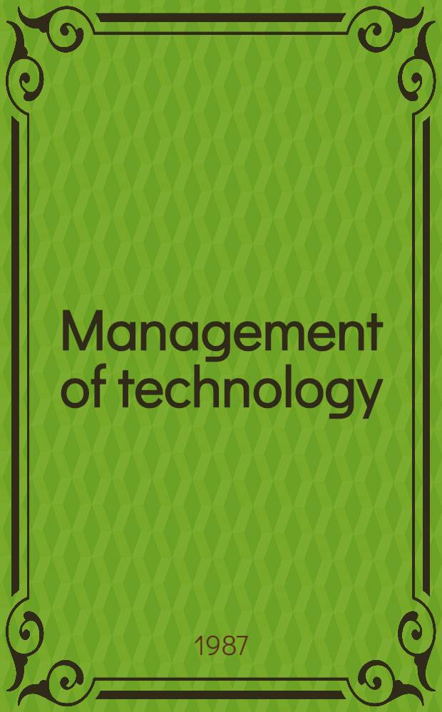 Management of technology