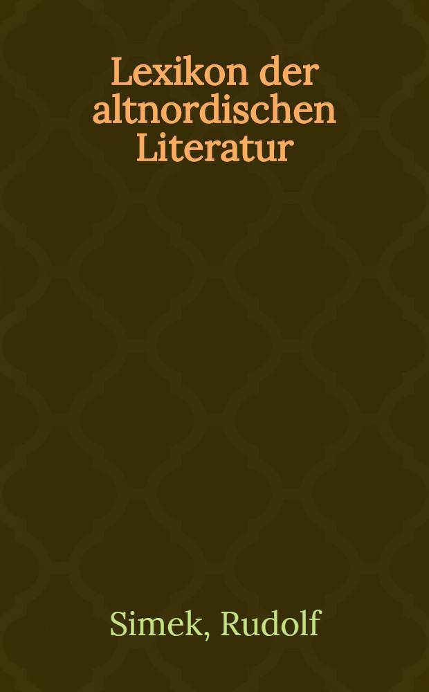 Lexikon der altnordischen Literatur