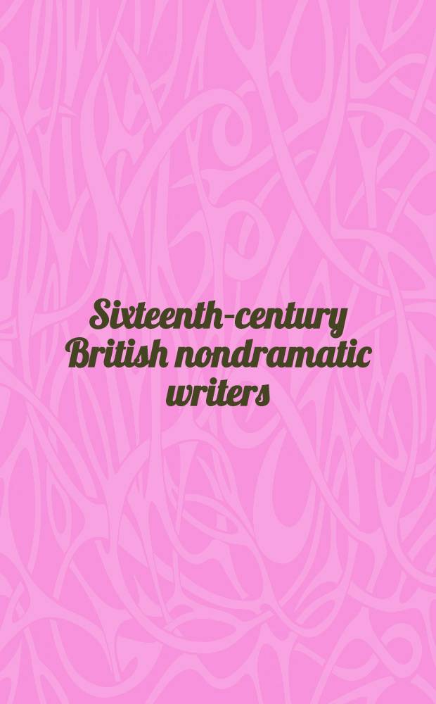 Sixteenth-century British nondramatic writers