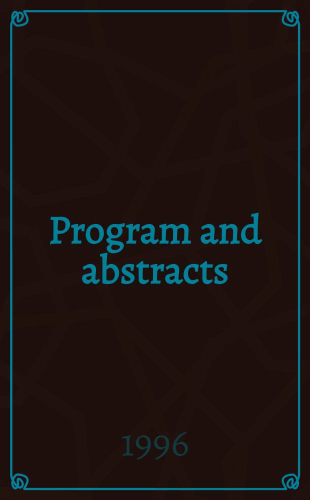 Program and abstracts : Dec. 8-13 1996, Tokyo = Международный симпозиум Кейо университета по жизненным наукам и медицине. 1996 Конференция по гомеостазу кислорода и его динамике. Программа и резюме.