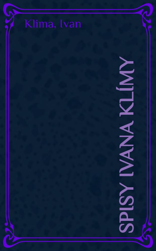 Spisy Ivana Klímy