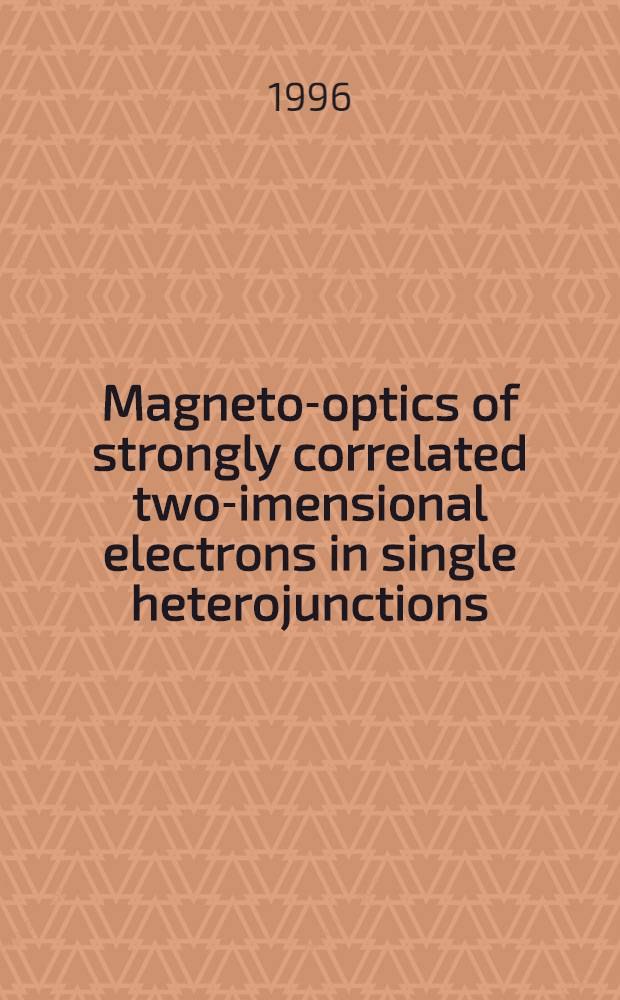 Magneto-optics of strongly correlated two -dimensional electrons in single heterojunctions