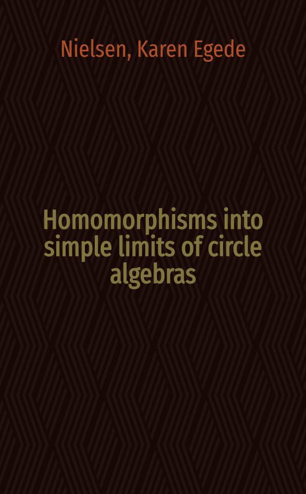 Homomorphisms into simple limits of circle algebras = Гомоморфизмы в простых пределах круговых алгебр.
