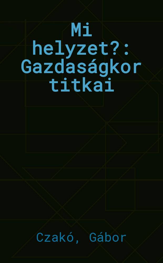 Mi helyzet? : Gazdas&aacute;gkor titkai : Essz&eacute;k = Что такое обстановка?.