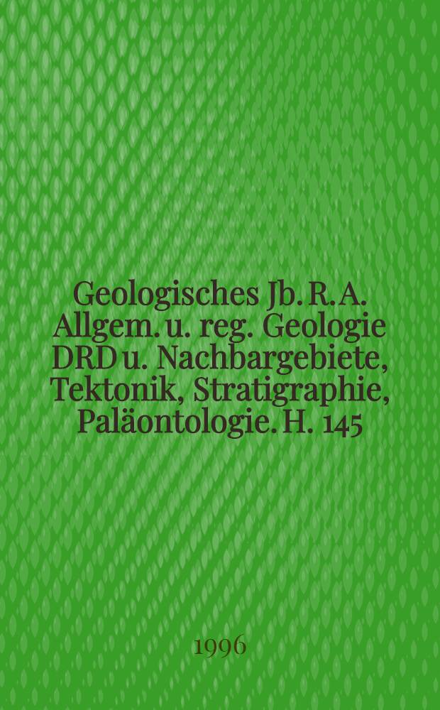 Geologisches Jb. R. A. Allgem. u. reg. Geologie DRD u. Nachbargebiete, Tektonik, Stratigraphie, Paläontologie. H. 145 = Литостратиграфия кейпера в районе Фульды с более подробным изучением структур грабена Фульда.