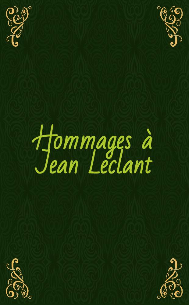 Hommages à Jean Leclant