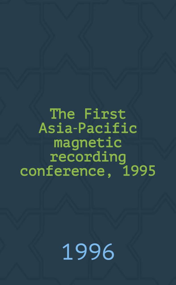 The First Asia-Pacific magnetic recording conference, 1995 (APMRC'95) on mechanical aspects of hard disk drive technology, Singapore, November 29-December 1, 1995