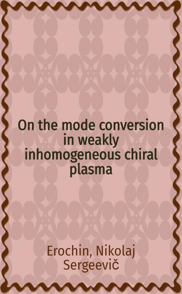 On the mode conversion in weakly inhomogeneous chiral plasma