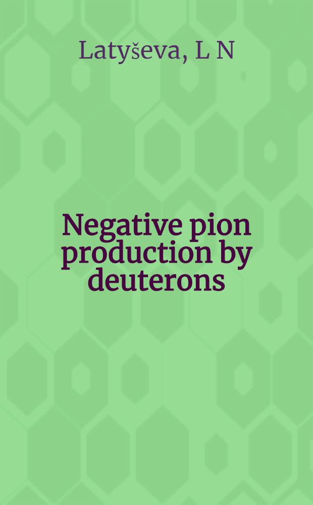 Negative pion production by deuterons