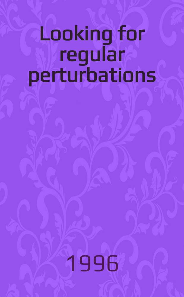 Looking for regular perturbations : Talk given at the Workshop "Quantum chromodynamics: collisions, confinement, chaos", Amer. univ. of Paris, June 1996