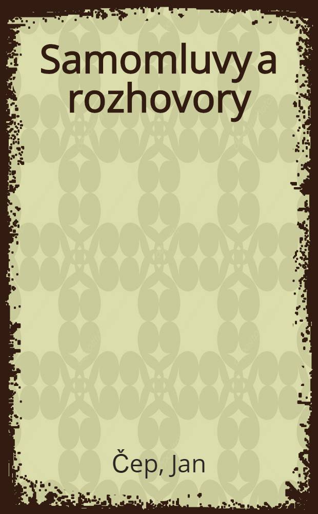 Samomluvy a rozhovory