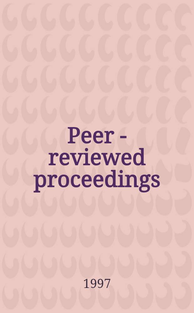 Peer - reviewed proceedings = Семинар по клиническим результатам с децитабином(5-аза-2'-деоксицитидином) при гематологической злокачественности,Париж,Франция,30 мая 1996.