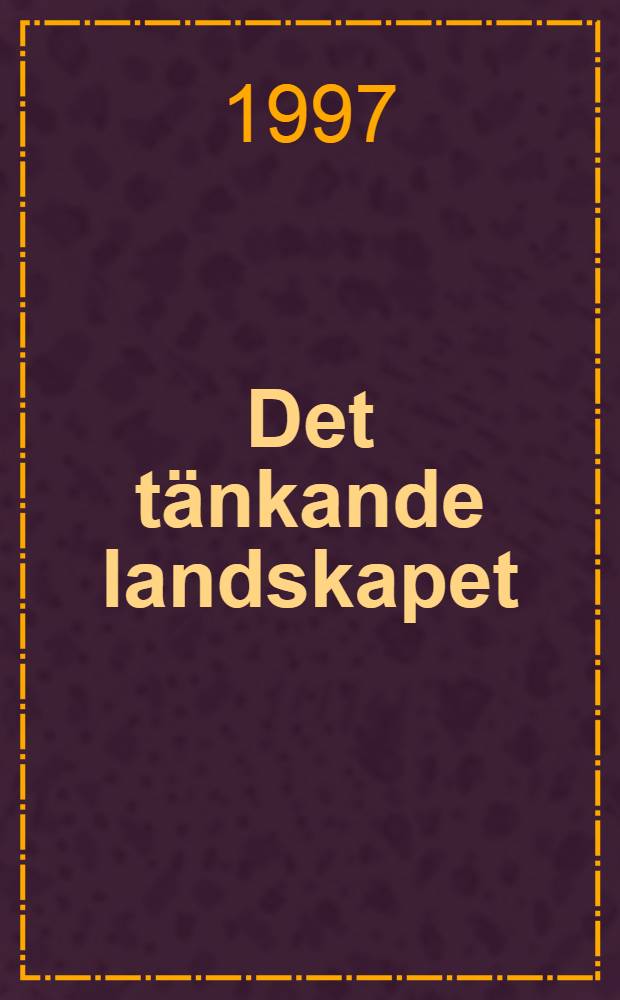 Det tänkande landskapet : Landskapsskildringarna i Olavi Paavolainen Synkkä yksinpuhelu (Finlandia i moll) : Diss. = Мыслящий пейзаж.