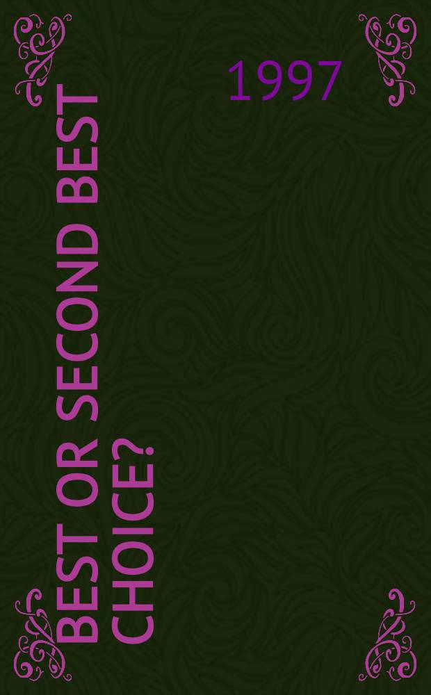 Best or second best choice? : Polytechn. education in the lives of engineering students : Diss. = Лучший или наилучший выбор. Политехническое образование в жизни студентов-инженеров.