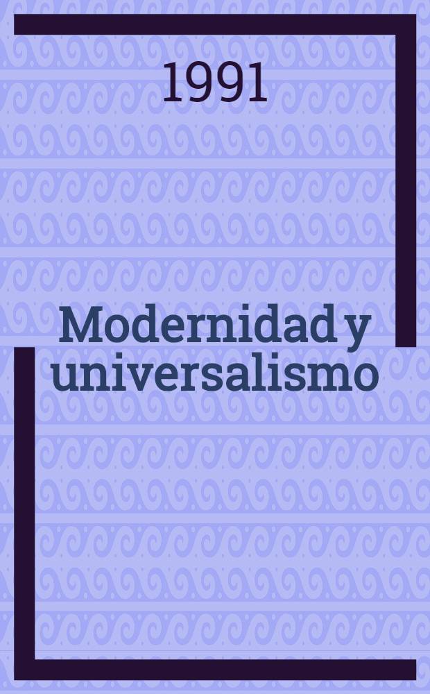 Modernidad y universalismo