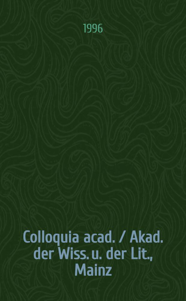 Colloquia acad. / Akad. der Wiss. u. der Lit., Mainz = Растения Руанды: биологическое разнообразие и экология центральноафриканской территории.