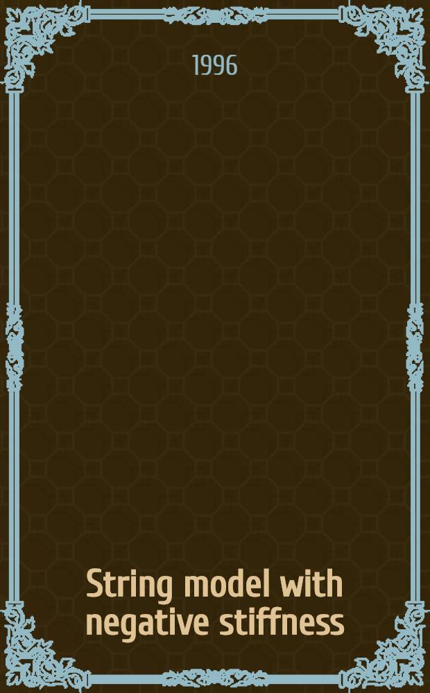 String model with negative stiffness : Temperature behavior a. thermal deconfinement