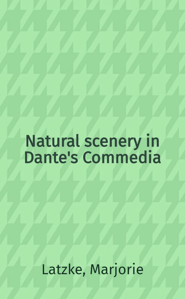 Natural scenery in Dante's Commedia = "Божественная комедия" Данте.