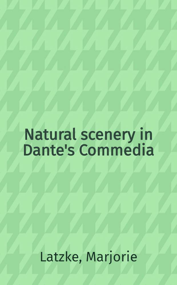 Natural scenery in Dante's Commedia = "Божественная комедия" Данте.