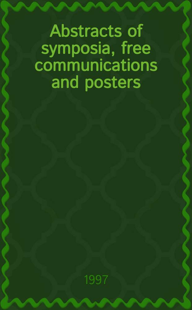 Abstracts of symposia, free communications and posters = Седьмое совещание Европейского неврологического общества 14-18 июня 1997 Родес Греция..
