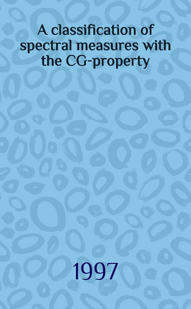 A classification of spectral measures with the CGS- property = Классификация спектральных мер с CGC-свойством.