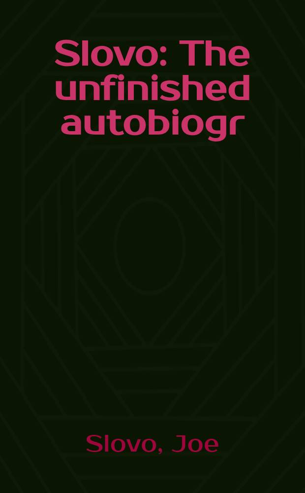 Slovo : The unfinished autobiogr = Слово. Неоконченная автобиография.