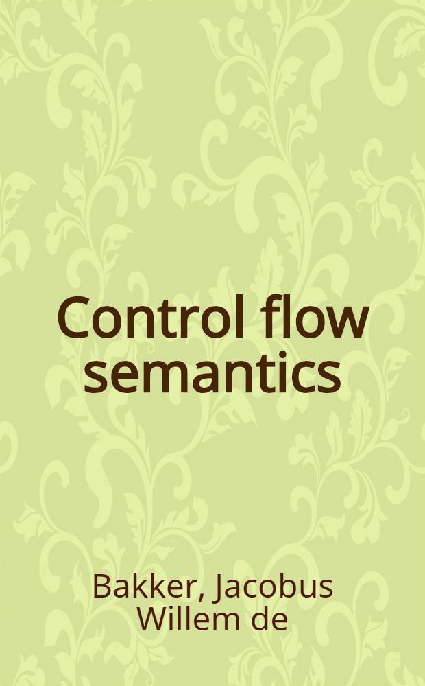 Control flow semantics = Контроль семантического потока.