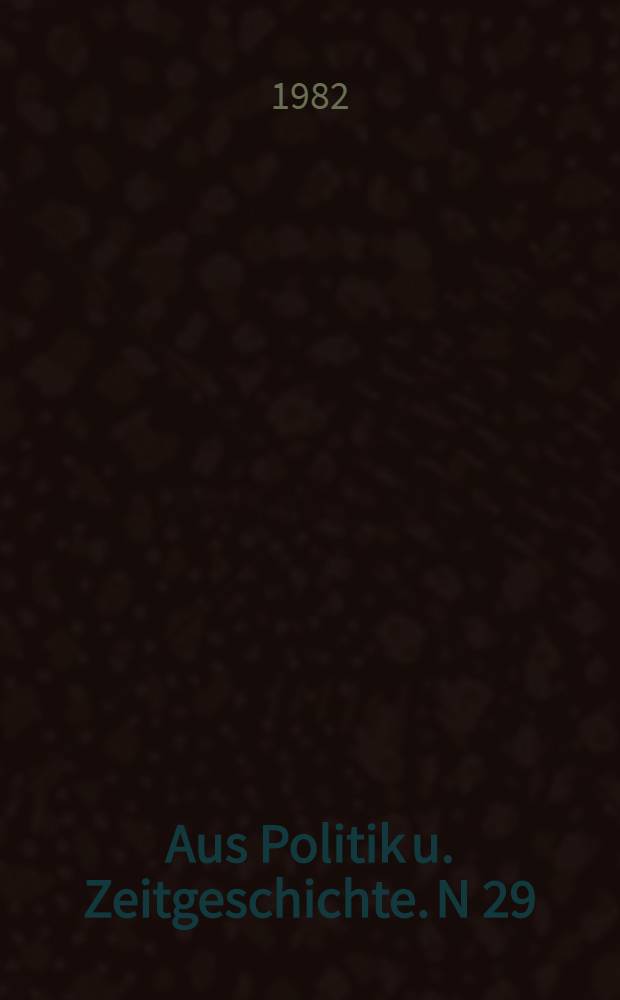 Aus Politik u. Zeitgeschichte. N 29/30 = Рабочее самоуправление и профсоюзы в Югославии..