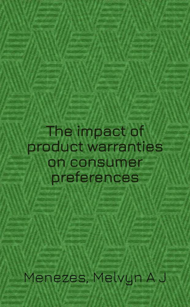 The impact of product warranties on consumer preferences