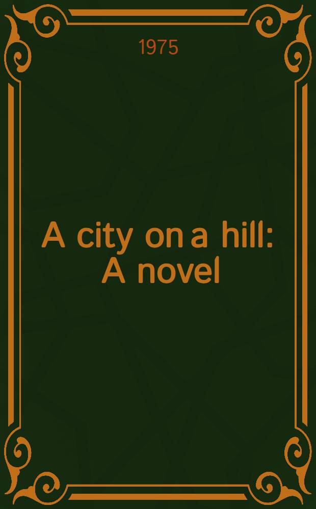 A city on a hill : A novel