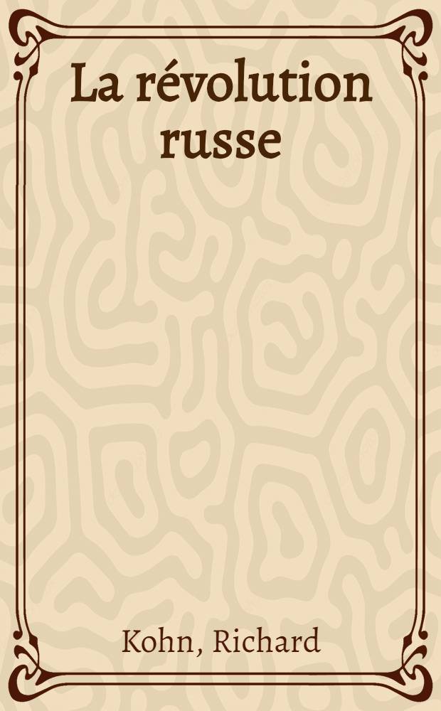 La révolution russe