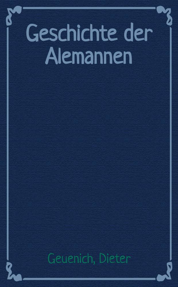 Geschichte der Alemannen