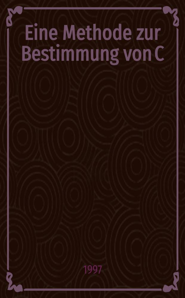 Eine Methode zur Bestimmung von C/N-Pools und Enzymaktivit&auml;ten in Korngr&ouml;&beta;enfraktionen = Метод определения C/N-пулов и энзимной активности в смеси зерен разных размеров..