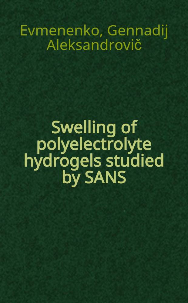 Swelling of polyelectrolyte hydrogels studied by SANS
